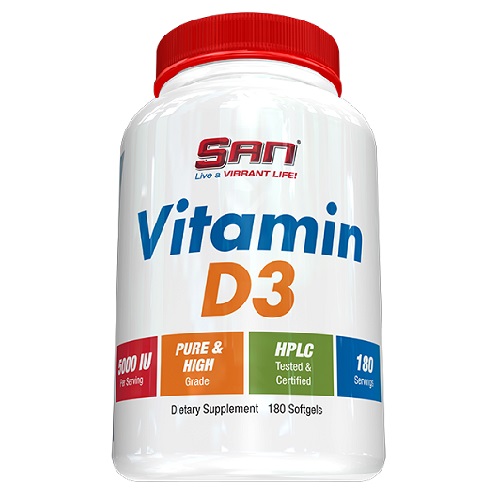 San Vitamin D-3 5000 IU, 180 Softgels